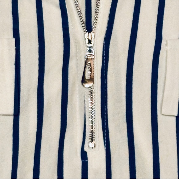 Moyabo Georgette Long Sleeve Blouse NEW Women 2X White Blue Stripe Tunic Gift - Picture 8 of 13